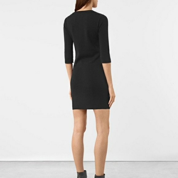 All Saints Kafa Black Wool Sweater Dress, S - Picture 2 of 6